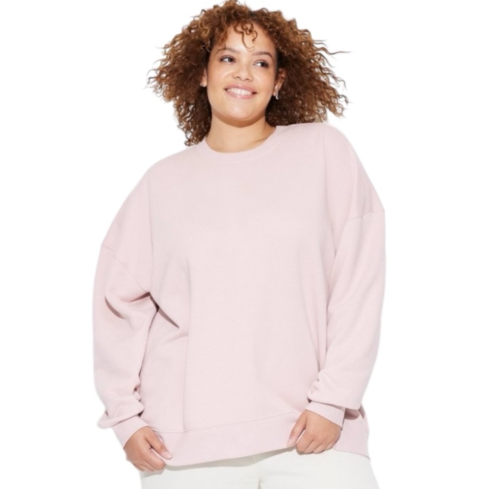 NWT Wild Fable OVERSIZED DAD GRAPHIC SWEATSHIRT Plus Size 3X PINK California - Picture 7 of 8